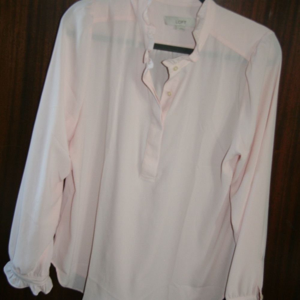 Loft size XL Pale Peach button down blouse